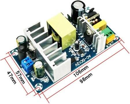 100W AC-DC 85-265V to 12V 8A Switching Power Board - 2