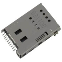 101-00271-82 CONNECTOR SIM CARD 8+2 PIN PUSH-PUSH R/A SMD - 1