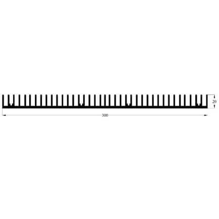 1064AS280 AL.SOĞUTUCU ALÜMİNYUM SOĞUTUCU H=20MM G=300MM L=280MM - 1