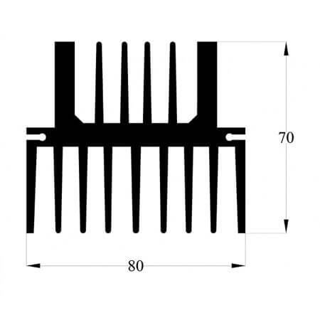 1088AS71 AL.SOĞUTUCU ALÜMİNYUM SOĞUTUCU H=70MM G=80MM L=71MM - 1