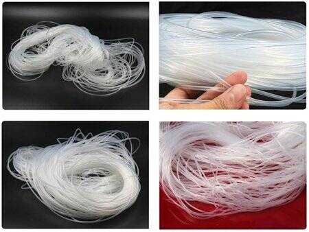 10Meters Transparent Silicone Tube Flexible Rubber Hose Drink Water Pipe Food Grade Connector ID 0 8mm X 1.9mm OD - 4