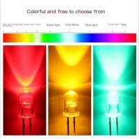 110V 5mm Warm White LED Indicator Light With 20cm Cable - 4
