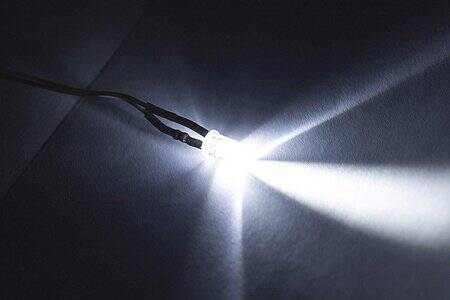 110V 5mm Water Clear Orange LED Indicator Light With 20cm Cable - 4
