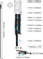 110V 5mm White LED Indicator Light With 20cm Cable - 3