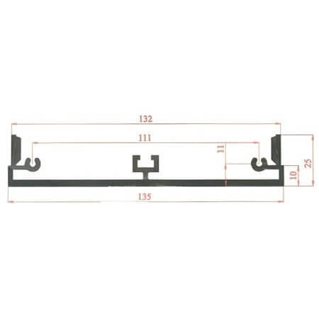 1135KT330 AL.SOĞUTUCU ALÜMİNYUM SOĞUTUCU H=25MM G=135MM L=330MM - 1