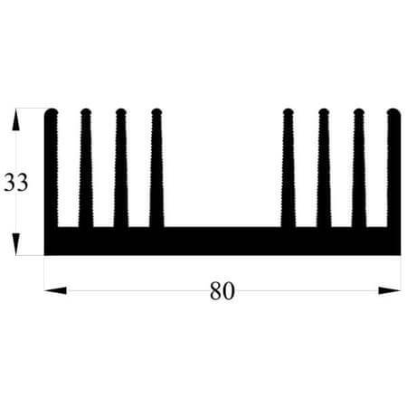 115AS60 AL.SOĞUTUCU ALÜMİNYUM SOĞUTUCU H=33MM G=80MM L=60MM - 1