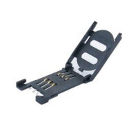 115B-AAA0-R01 CONN.SIM CARD PLASTIC HINGE TYPE 6PIN W/PEG - 1