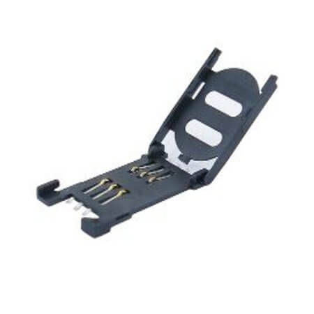 115B-AAA0-R01 CONN.SIM CARD PLASTIC HINGE TYPE 6PIN W/PEG - 1
