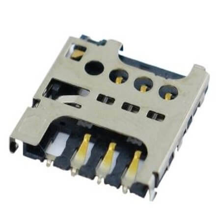 115I-AEAA CONN.MICRO SIM CARD PUSH PULL 6PIN W/SHELL - 1