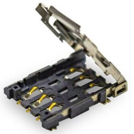 115V-AD00 CONNECTOR NANO SIM SOCKET HINGE TYPE 6PIN 2.00MM - 1