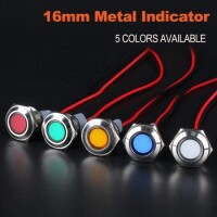 12-18V 10mm Red LED Indicator Light With 20cm Cable - 4