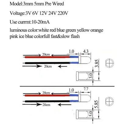 12-18V 3mm Water Clear RGB Slow Flash LED Indicator Light With 20cm Cable - 2