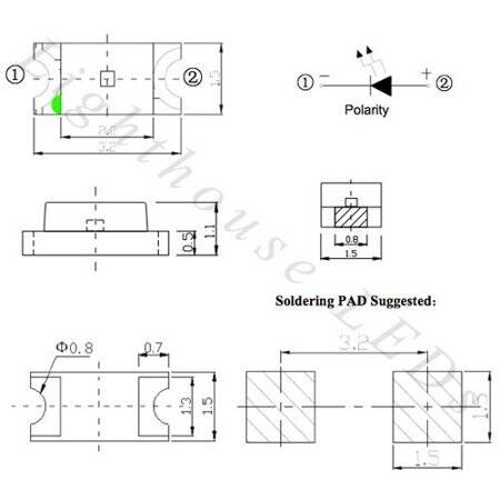 1206 (3227) Kırmızı+Yeşil SMD LED - 2