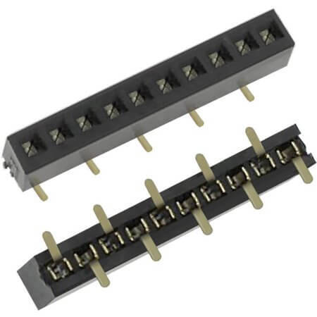 1.27-10P-SMT FEMALE HEADER 10PIN(1x10) 1.27mm SMT - 1