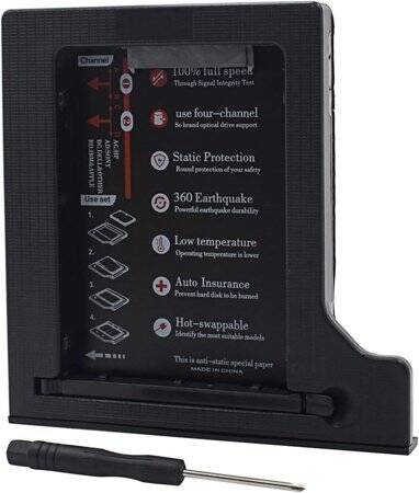 12.7mm All Aluminum Universal SATA 3.0 LED 2nd HDD Caddy - 1