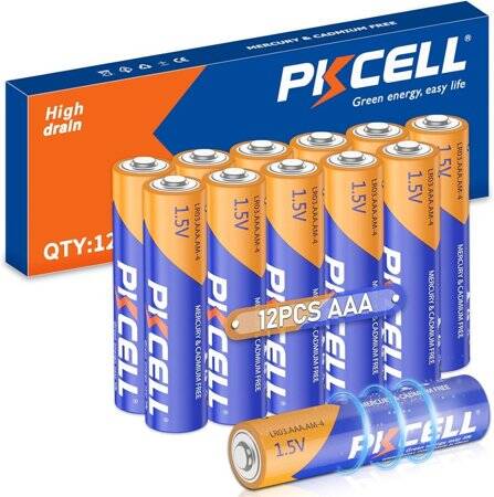 12PCS PKCELL AAA 1.5V Yüksek Kaliteli Alkalin Pil - 1