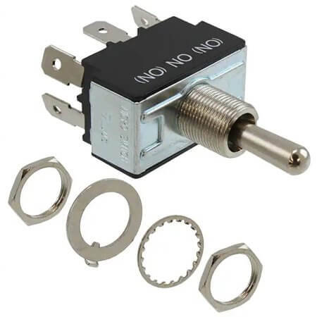 12TS95127-7 SWITCH TOGGLE DPDT 10A 125V - 1