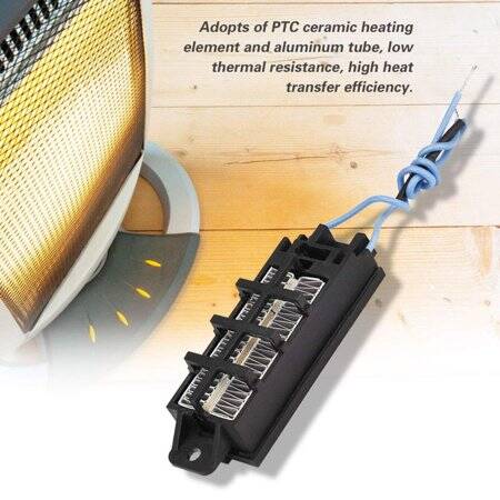 12V 100W İletken Tip Otomatik Termostat PTC Seramik Hava Isıtıcı 95x31x25mm - 3
