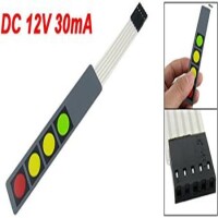 12V 1x4 4 Key Matrix Membrane Switch Keypad Keyboard 107x20x0.8mm - 2