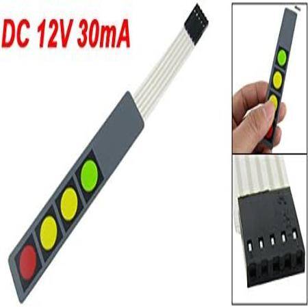 12V 1x4 4 Key Matrix Membrane Switch Keypad Keyboard 107x20x0.8mm - 2