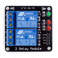 12V 2 Channel Low Level Relay Module Without Light Coupling - 2