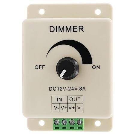 12V-24V 8A Adjustable Manual Knob Dimmer Switches for Single Led Strip  - 1