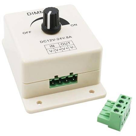 12V-24V 8A Adjustable Manual Knob Dimmer Switches for Single Led Strip  - 3