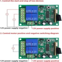 12V 2CH Relay Module Wireless Remote Control Switch + 2 x RF 433Mhz Remote - With Battery - 5