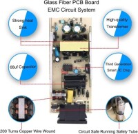 12V 4A 48W UK Fişli Çift Kablolu Entegre Güç Adaptörü - 4