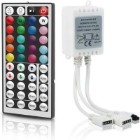 12V 5050 RGB Şerit Led İçin 44 Tuşlu RGB Şerit Led Kumanda Standart Kalite Pilli - 1