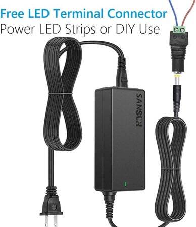 12V 5A 60W ABD Çift Kablolu Entegre Güç Adaptörü - 4