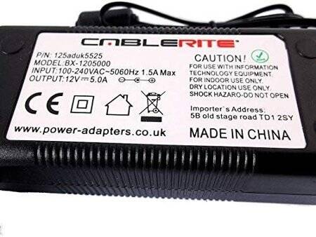 12V 5A 60W UK Fişli Çift Kablolu Entegre Güç Adaptörü - 4