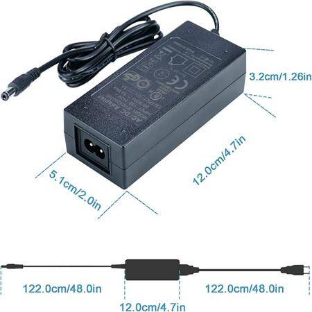 12V 5A Adapter Led Strip Power Supply With 1.2M Cable US 3 Pin Plug - 4