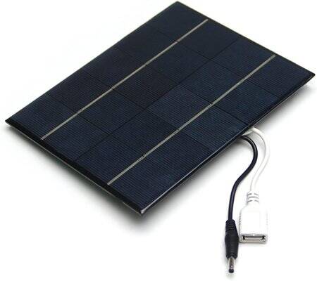 12V 6W Glue Drop Monocrystalline Solar Panel With DC Output Size:170x200x3mm - 1