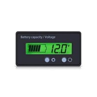 12V-84V Battery Power Display Meter Lithium Battery Lead-Acid Battery Power Display GY-6GS Green 12V Lead-Acid - 1