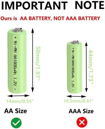 1.2V AA1800MAH NI-MH Şarj Edilebilir Pil - 2