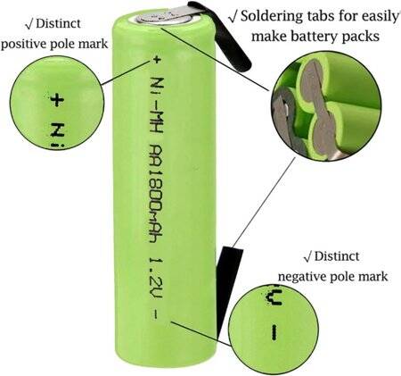 1.2V AA1800MAH NI-MH Şarj Edilebilir Pil - 3