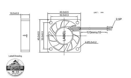 12V Fan 40x40x40x10mm - 4
