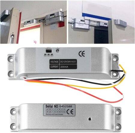 12V/24V Evrensel Sekiz Telli Elektrik Gömme Kilit Güç Kapalıyken Kilit Boyutu:200x38x28mm - 2