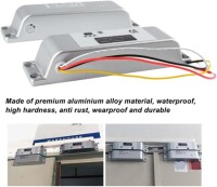 12V/24V Evrensel Sekiz Telli Elektrik Gömme Kilit Güç Kapalıyken Kilit Boyutu:200x38x28mm - 3