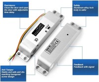 12V/24V Evrensel Sekiz Telli Elektrik Gömme Kilit Güç Kapalıyken Kilit Boyutu:200x38x28mm - 4