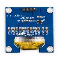 1.3 inç I2C IIC OLED LCD Modül 4 Pin Beyaz SH1106 Çip (VCC GND) - 1