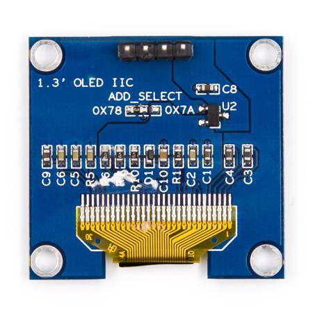 1.3 inç I2C IIC OLED LCD Modül 4 Pin Beyaz SH1106 Çip (VCC GND) - 1