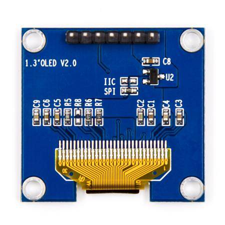 1.3 inç SPI OLED LCD Modül + CS Pin 7 Pin Beyaz SH1106 Çip (GND VCC) - 4