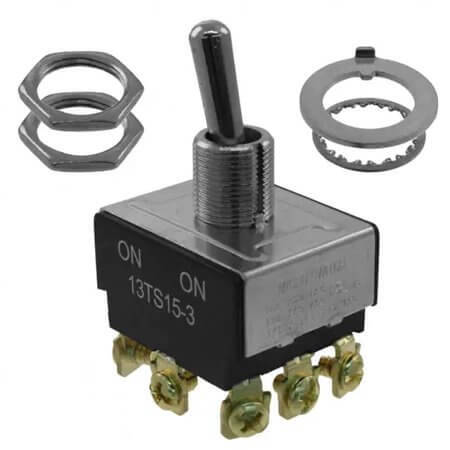 13TS15-3 SWITCH TOGGLE 3PDT 18A 125V - 1