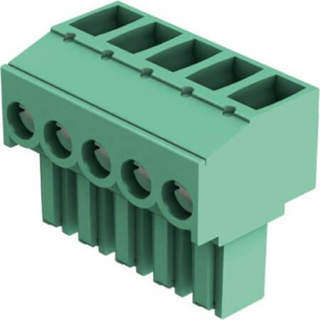 14310414106000 TERM.BLK.3.50mm 4P FREE V/T FEMALE GREEN - 1