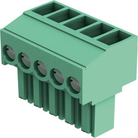 14312414402000 TERM.BLK.3.50mm 24P FREE V/T FEMALE GREEN - 1