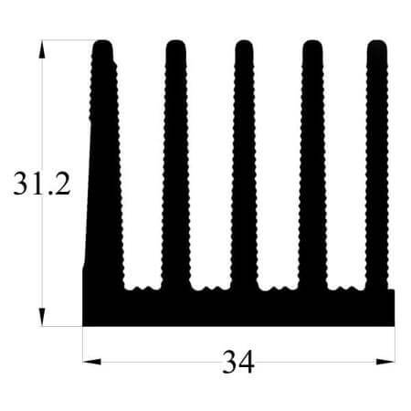 1451AS20 AL.SOĞUTUCU ALÜMİNYUM SOĞUTUCU S ELOKS L=20MM - 1
