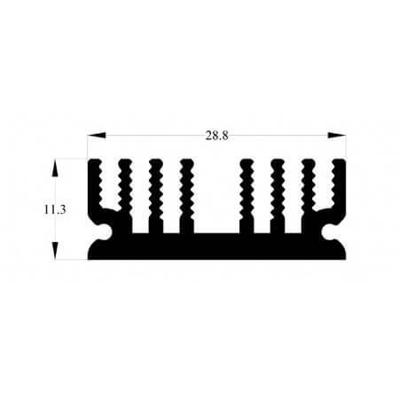 145AS45 AL.SOĞUTUCU ALÜMİNYUM SOĞUTUCU H=11.3MM G=28.8MM L=45MM - 1