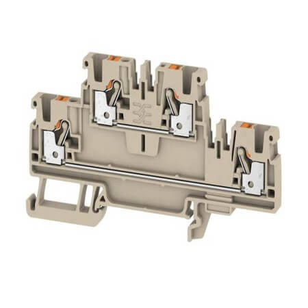 1547610000 CONN.TERM BLK FEED THRU 5.1MM 4P BEIGE - 1